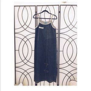 90s Vintage Denim Smock Dress